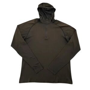 Lululemon Metal Vent long sleeve 1/4 zip hoodie brown Medium